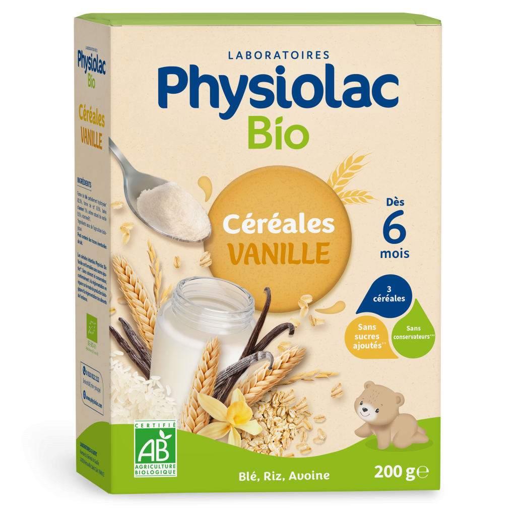 Céréales Bébé Vanille Bio Dès 6 mois Physiolac