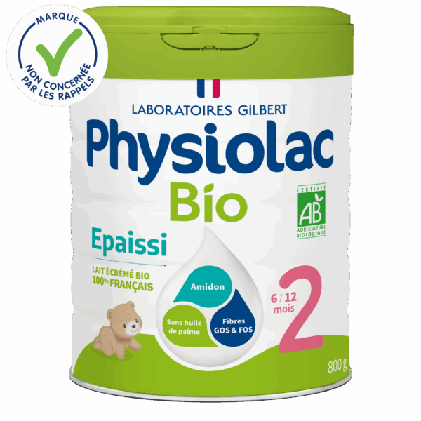 Lait infantile Bio épaissi 2ème âge
