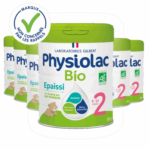 Lot x6 Lait infantile Bio épaissi 2ème âge