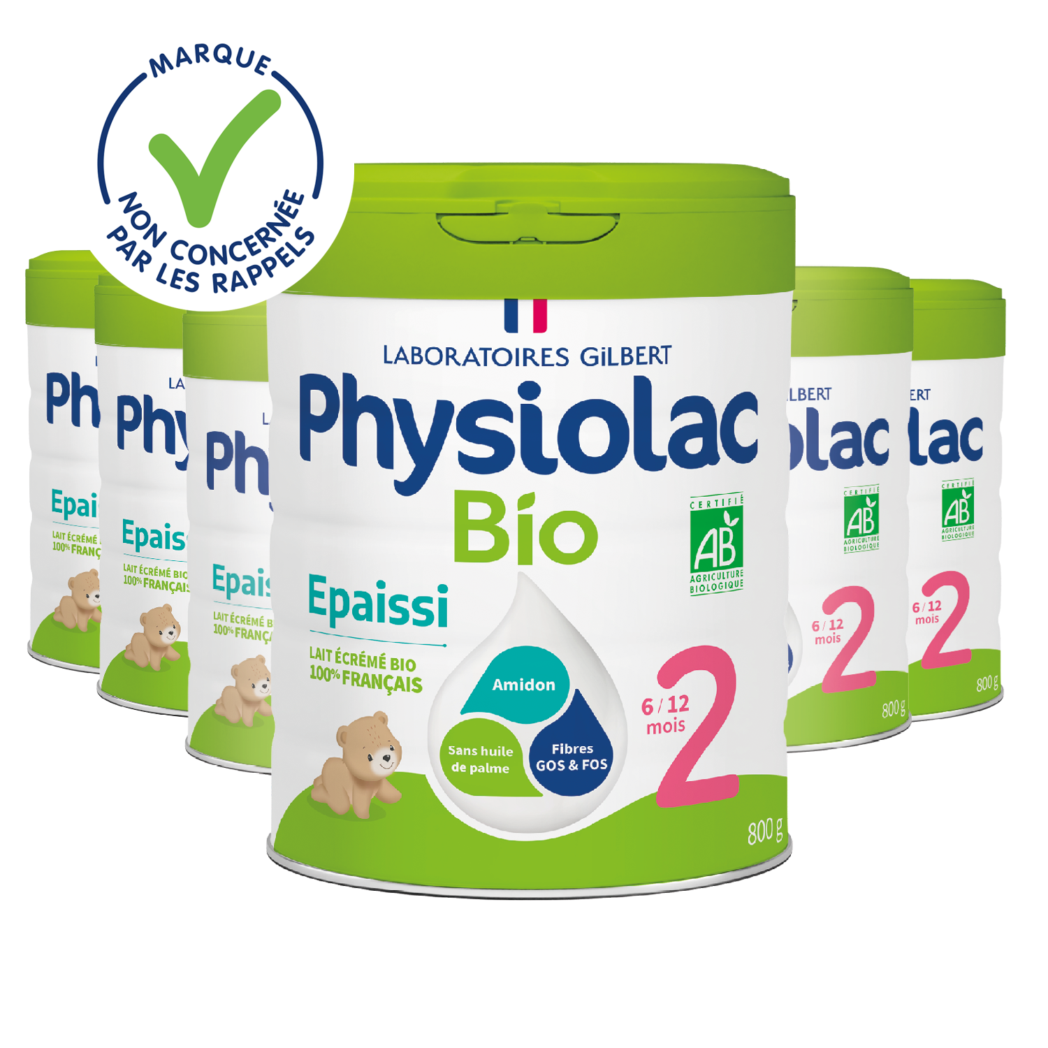 Lot x6 Lait infantile Bio épaissi 2ème âge