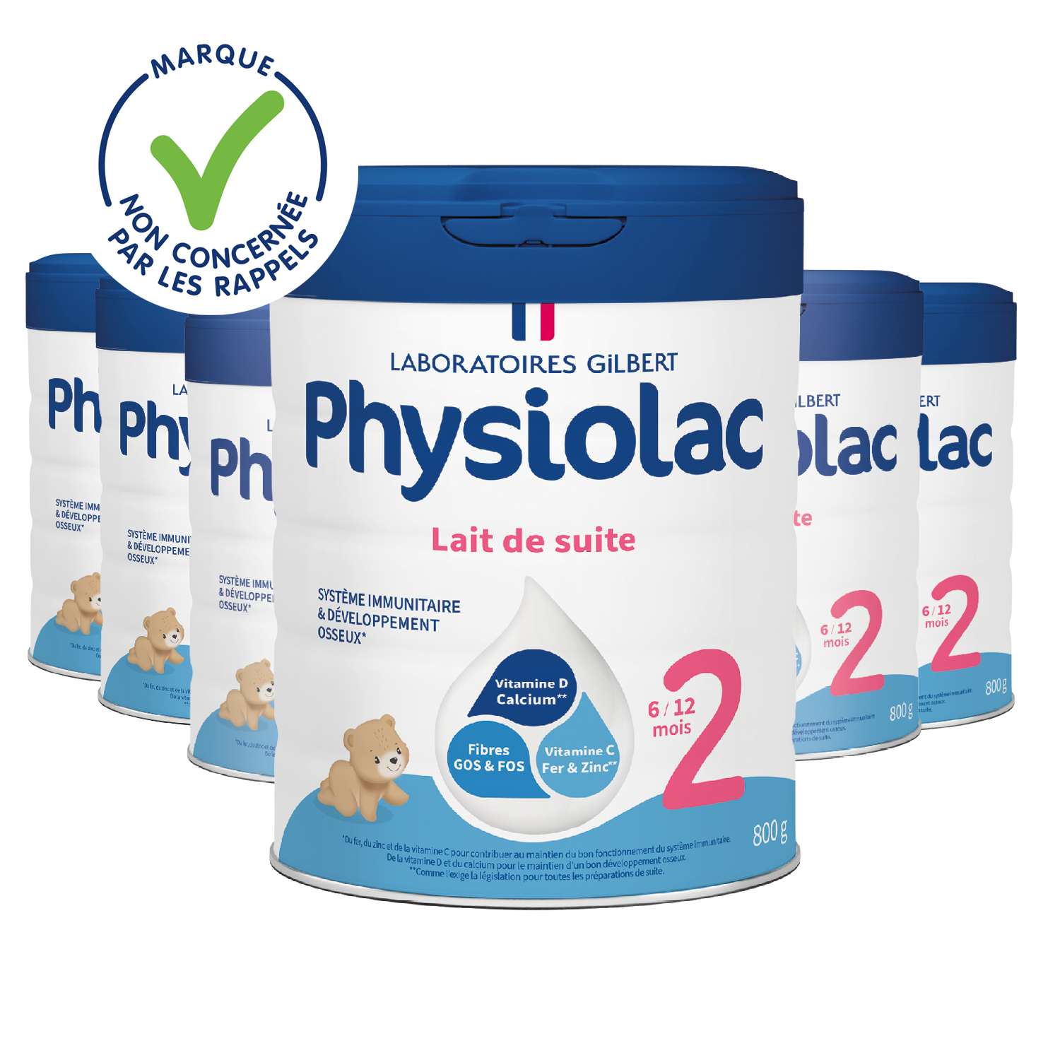 Lot x6 Lait infantile 2ème âge