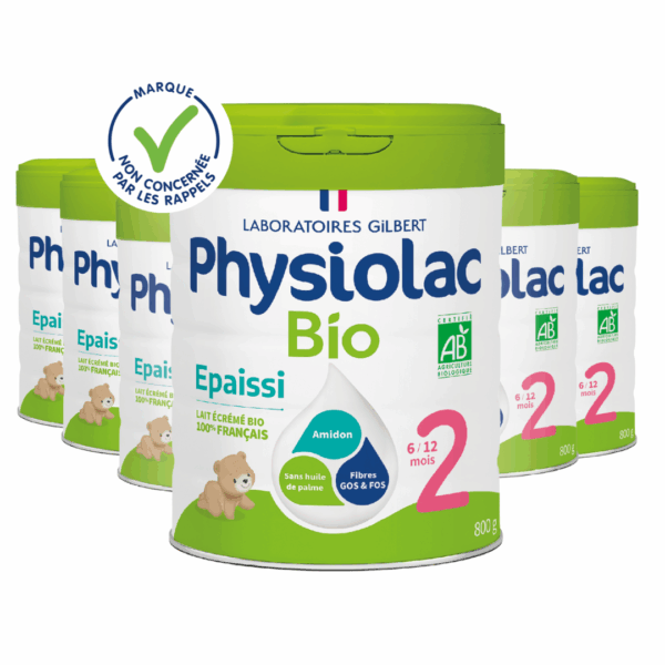 Lot x6 Lait infantile Bio épaissi 2ème âge