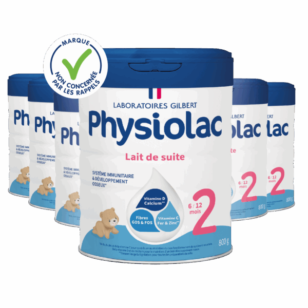 Lot x6 Lait infantile 2ème âge