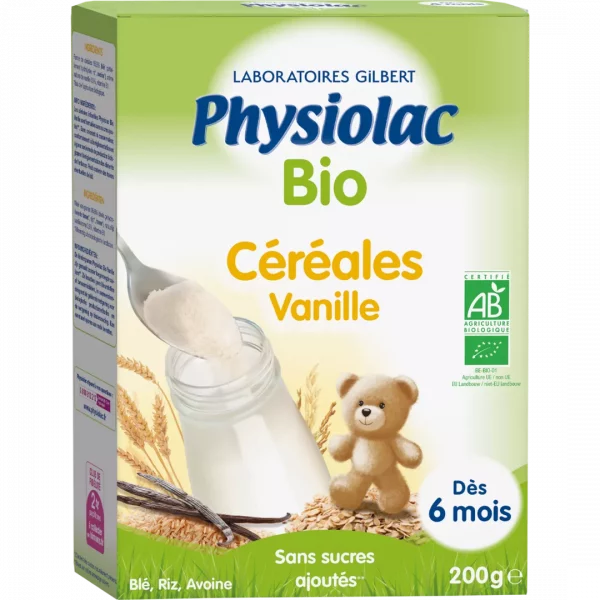 PHYSIOLAC Céréales Bébé Vanille Bio