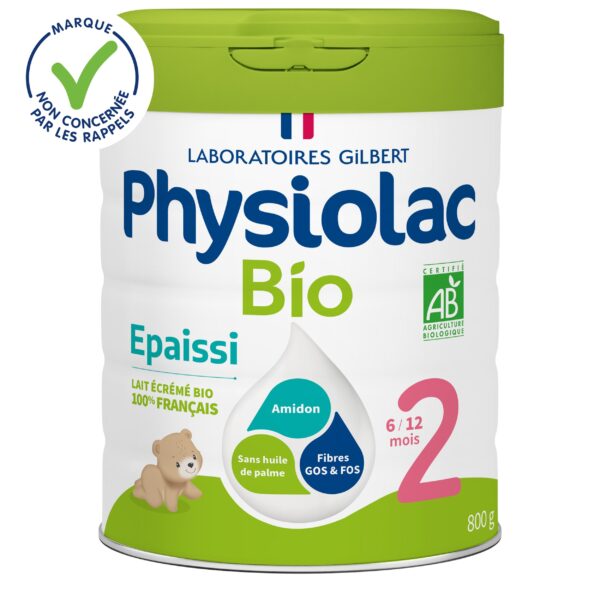 Lait infantile Bio épaissi 2ème âge