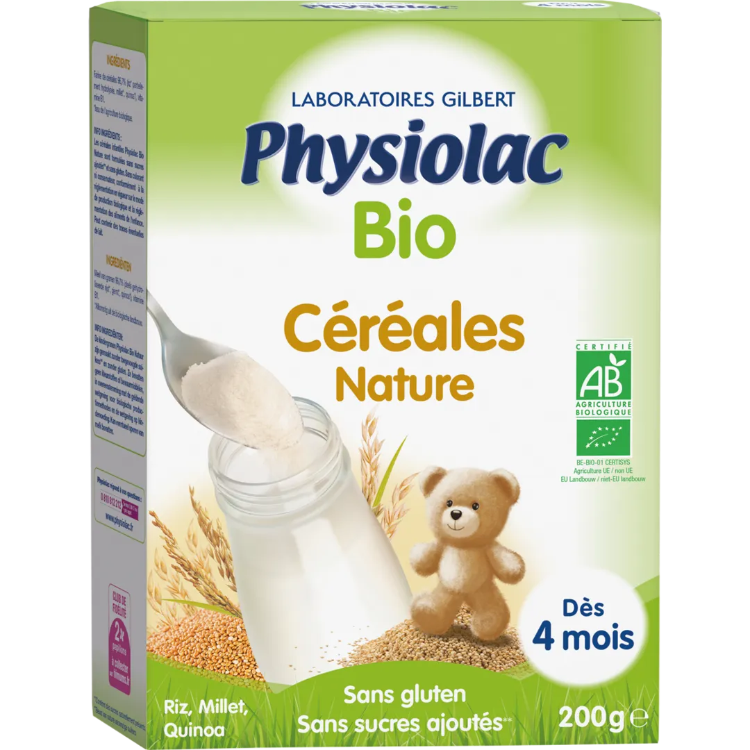 Physiolac Bio Céréales sans gluten - Diversification alimentaire