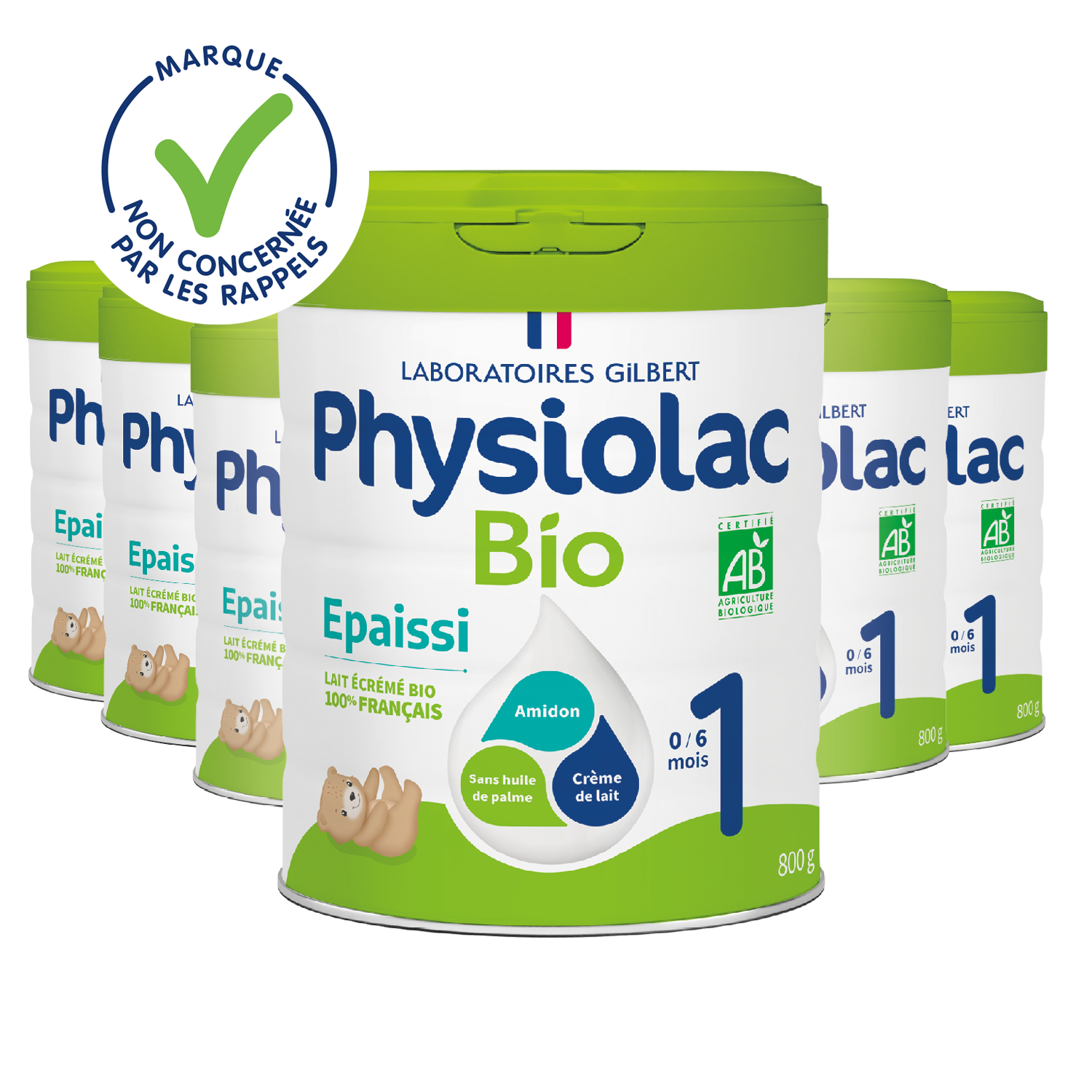 Lot x6 Lait infantile Bio épaissi 1er âge