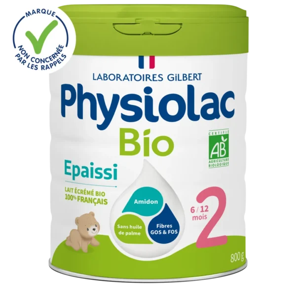 PHYSIOLAC Lait infantile Bio épaissi 2ème âge