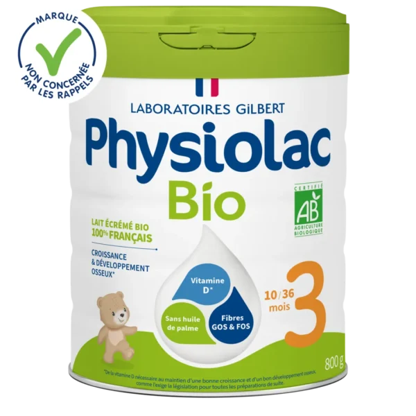 PHYSIOLAC Lait de croissance Bio
